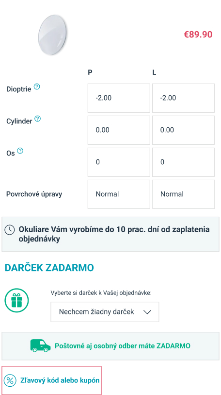 Discount voucher for uploading your glasses prescription