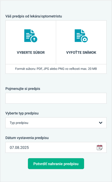 Discount voucher for uploading your glasses prescription