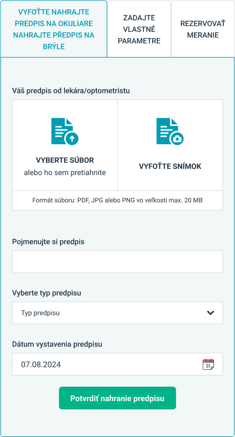 Discount voucher for uploading your glasses prescription