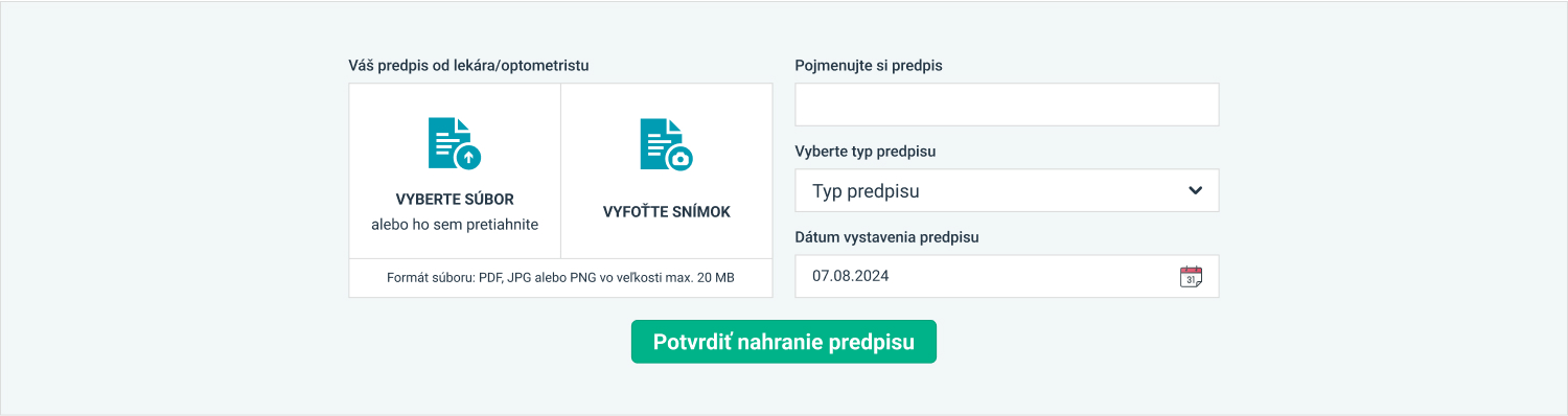 Discount voucher for uploading your glasses prescription