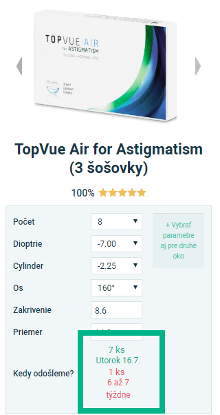 Alensa - Dodacie časy neskladového tovaru